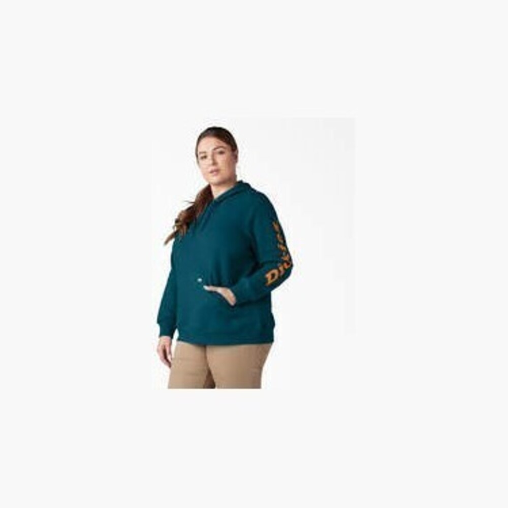 Women's Plus Water Repellent Sleeve Logo Hoodie
